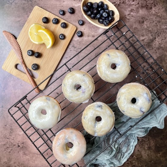 Baked Blueberry Cake Donuts