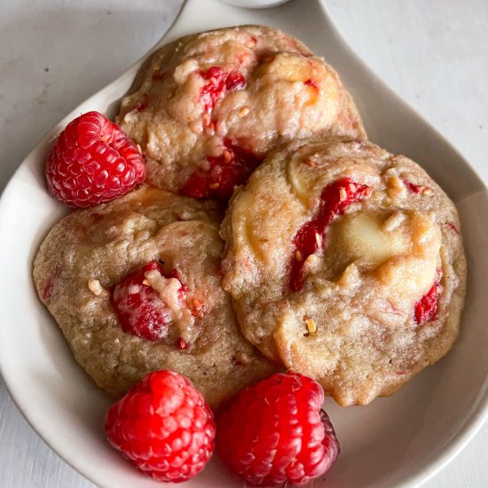 Raspberry White Chocolate Cookies