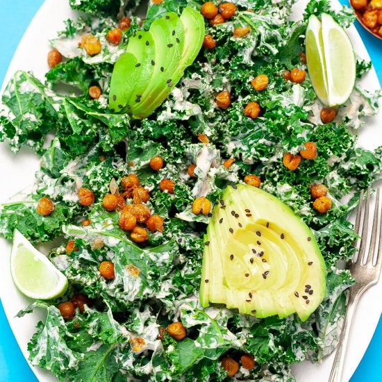 Kale Salad with Spicy Ranch