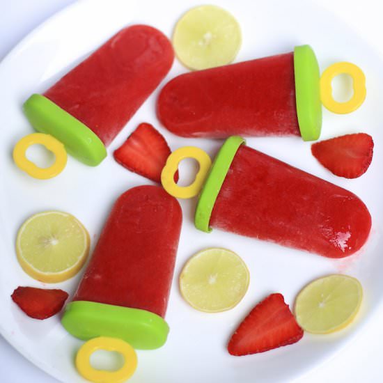 Strawberry Popsicles