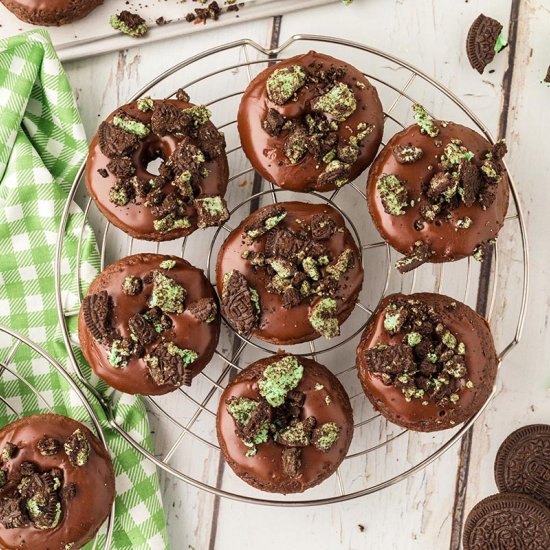 Mini Chocolate Cake Mix Donuts