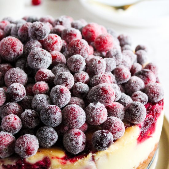 White Chocolate Cranberry Cheesecak