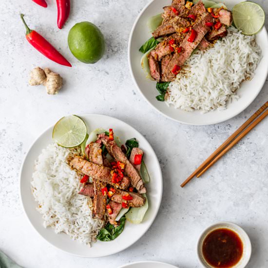 Asian Beef with Pak Choi