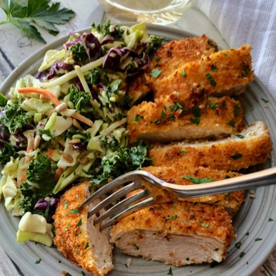 Air Fryer Parmesan Crusted Chicken