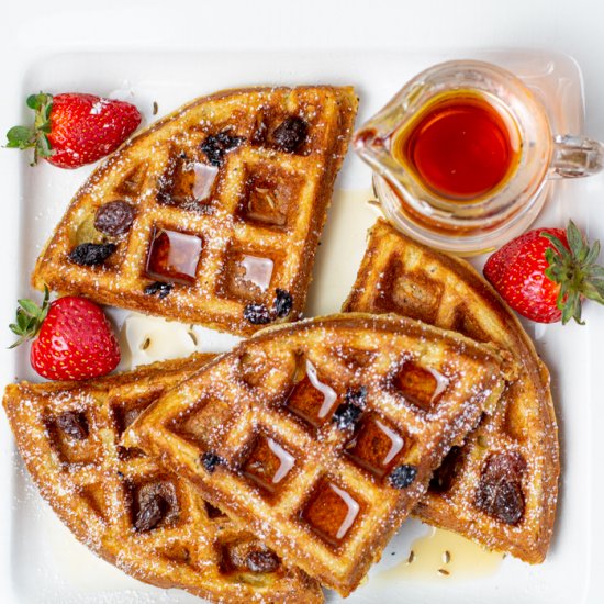 Irish soda bread waffles