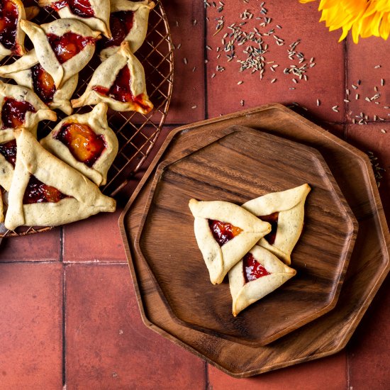 Apricot and Raspberry Hamantaschen