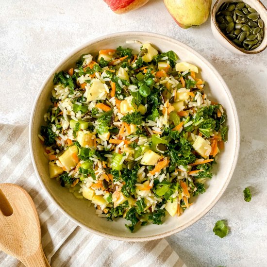 Kale wild rice salad