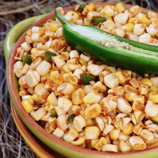 Fire Roasted Corn with Jalapeños