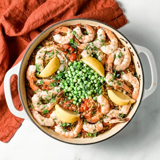 easy shrimp and rice bake