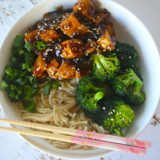 Teriyaki Tofu Noodle Bowl