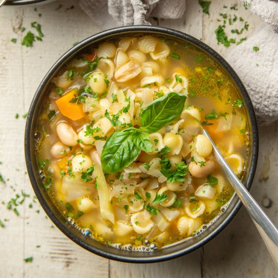 Fennel Soup with Pasta & Beans