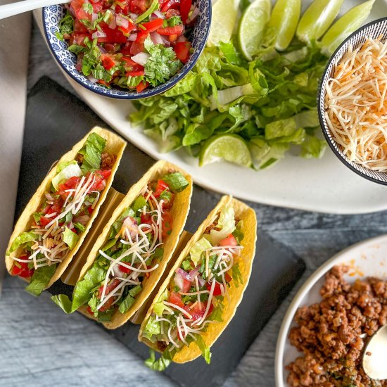 Tex-Mex Ground Beef Tacos Recipe