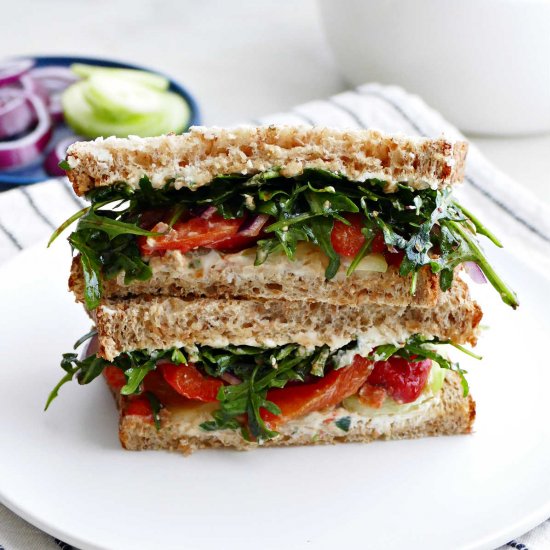 Veggie and Boursin Cheese Sandwich