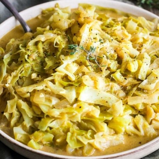 Mustard Braised Cabbage