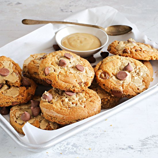 Chocolate Chip Tahini Swirl Cookies