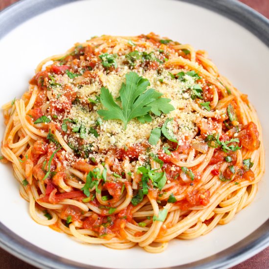 Spaghetti all’arrabbiata