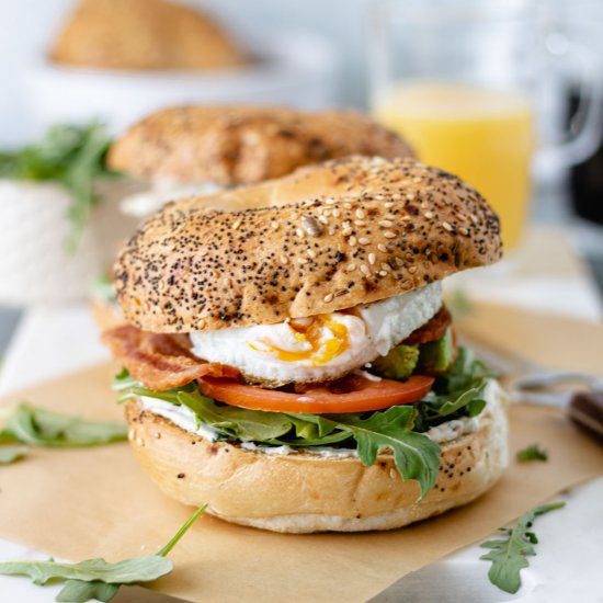 BLT Fried Egg Bagelwich