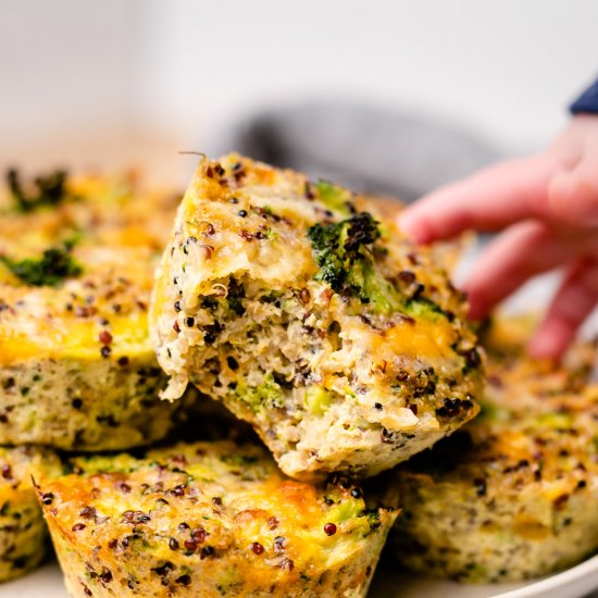 Broccoli Cheddar Quinoa Bites