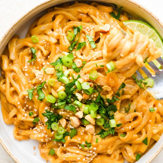 Red Curry Peanut Noodles