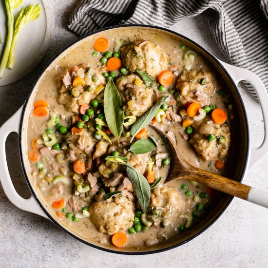 Vegan Chicken and Dumplings (GF)