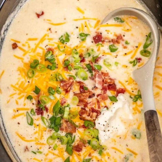 Easy Crockpot Potato Soup Recipe