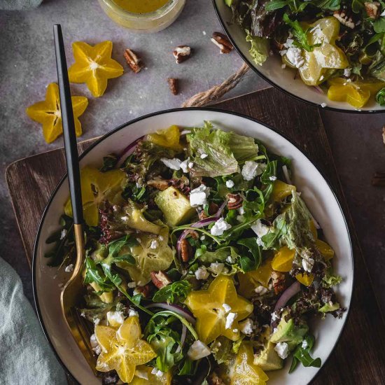 Star Fruit Salad with Arugula