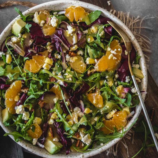 Clementine Arugula Radicchio Salad