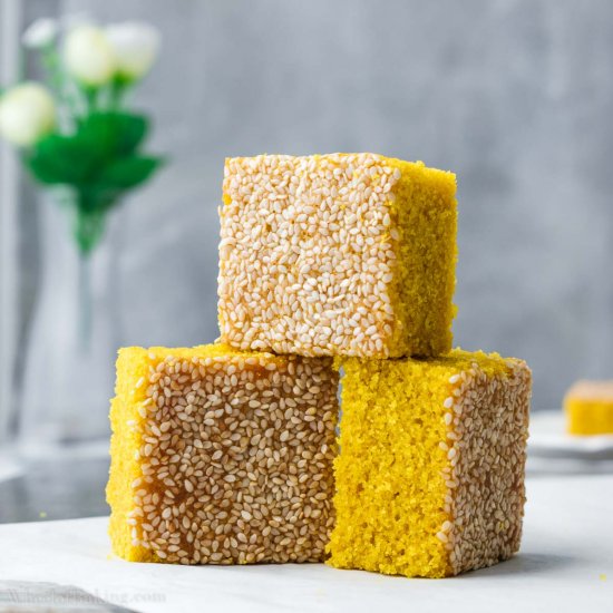 Sfouf (Lebanese Turmeric Cake)