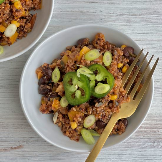 Mexican Vegetarian Quinoa Skillet