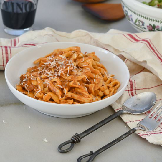 GF Pasta Tomato Vodka Sauce