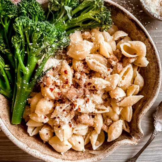 Pasta with Sausage and Broccolini