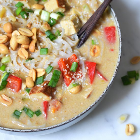 Peanut and Coconut Ramen Soup