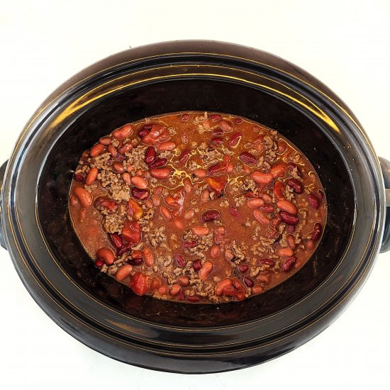 Three Bean Slow Cooker Chili