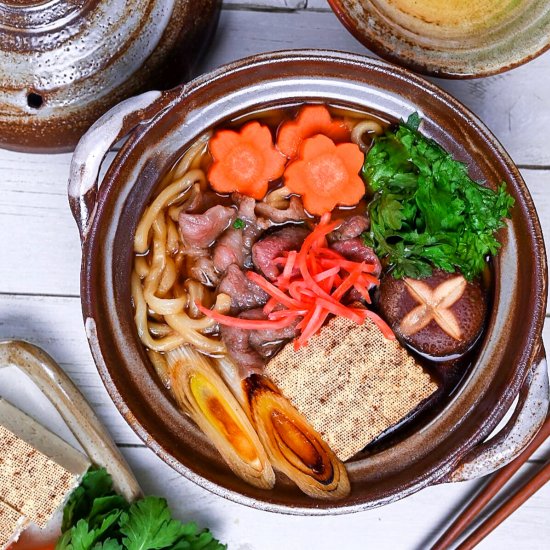 Beef Sukiyaki Nabe Udon