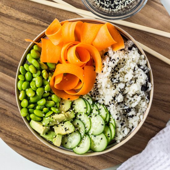 Vegan Grain Free Sushi Bowls