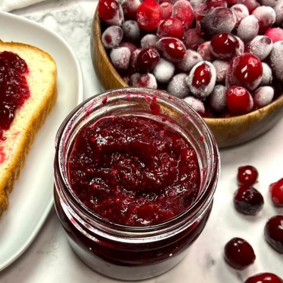 Low Sugar Cranberry Chia Jam