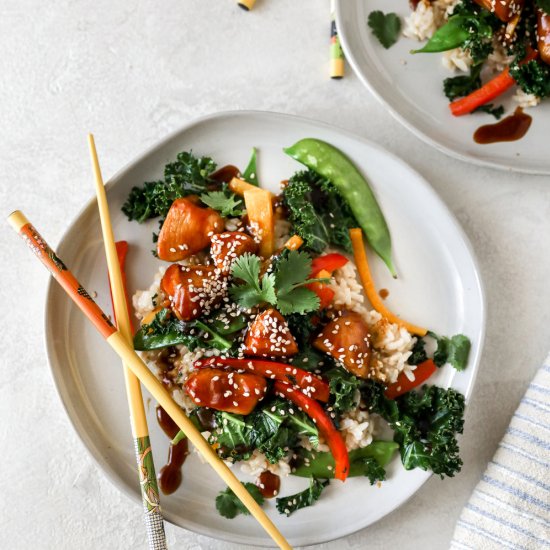 Chicken and Kale Stir-Fry