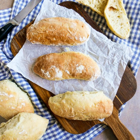 Chewy Ciabatta Rolls