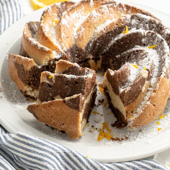 Vegan Chocolate Orange Marble Cake