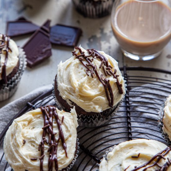 Cupcakes with Irish Cream Frosting