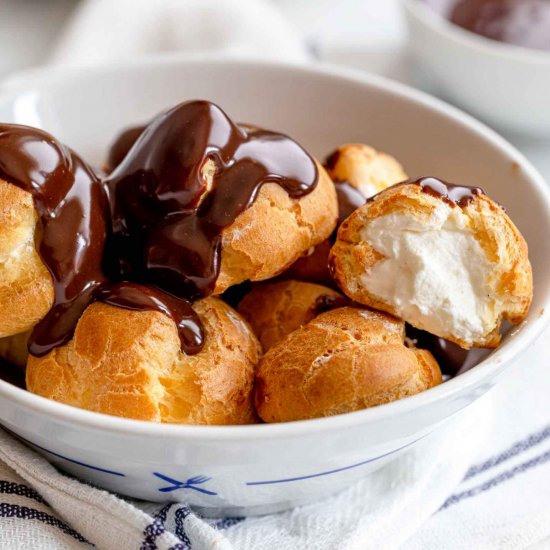 Profiteroles with Chocolate