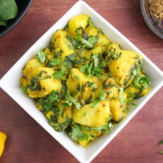 Aloo Palak (Potato Spinach Curry)