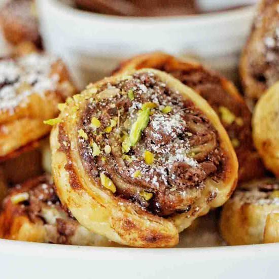 Nutella Puff Pastry Pinwheels