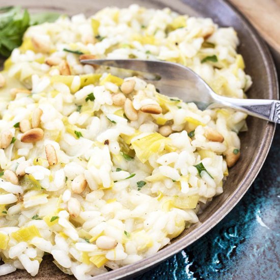 Vegan Leek Risotto