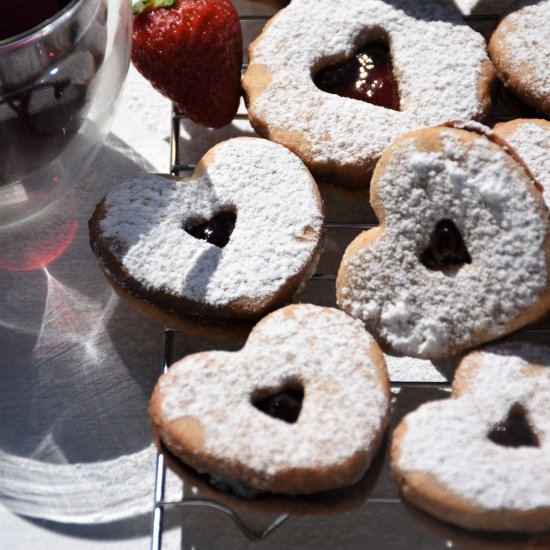 Nutty Linzer Cookies