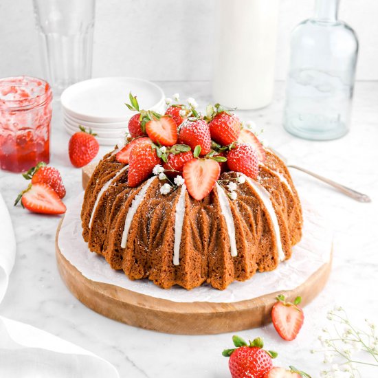 Strawberry Swirl Bundt Cake