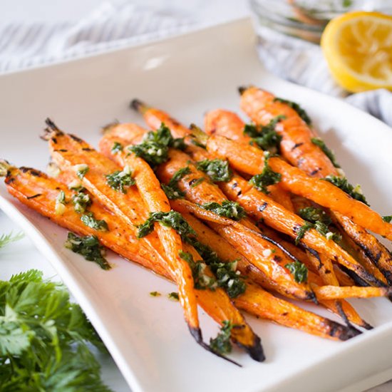 Grilled Carrots + Persillade