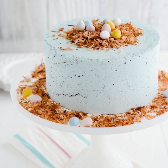 Toasted Coconut Easter Cake