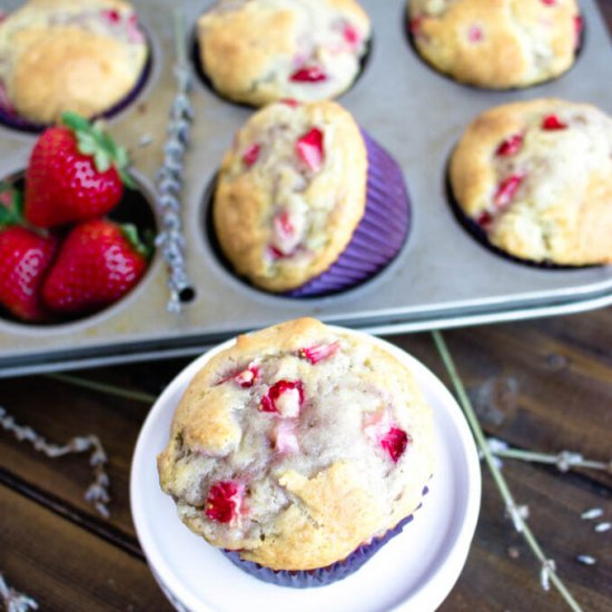 Strawberry Lavender Muffins