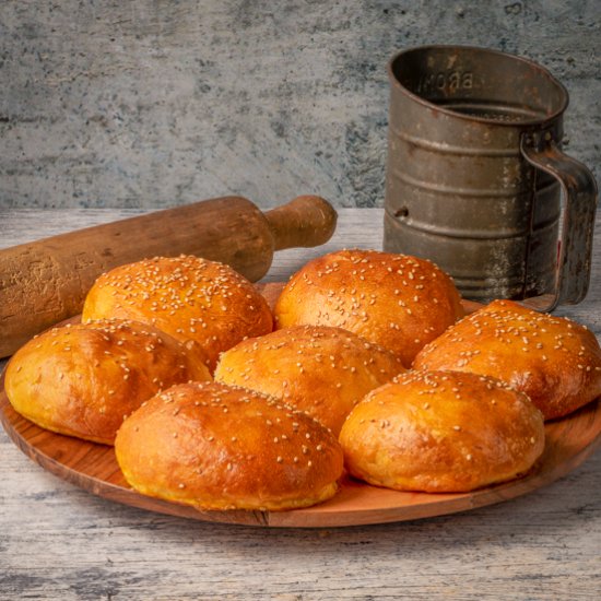 Sourdough Brioche Beef Tallow Buns